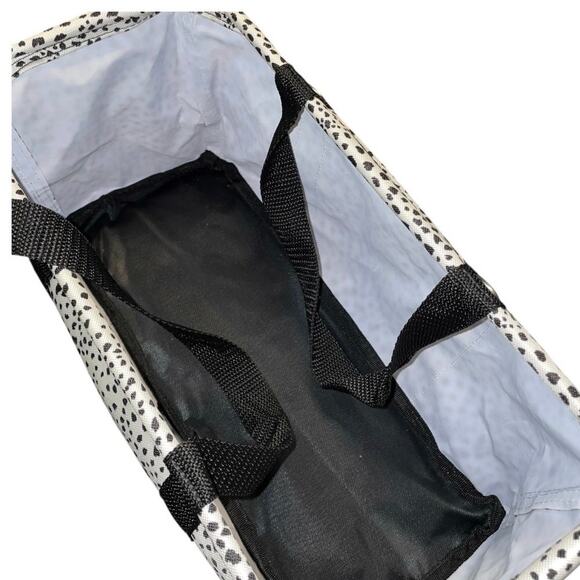 Thirty One Tiny Utility Tote Dainty Speckles Retired Black Mini Organizer Bag 31 - Picture 4 of 8